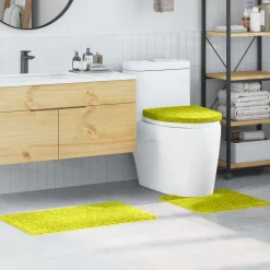 vidaXL Antislip Badmat Set 3 st Groen 50 x 80 cm PP