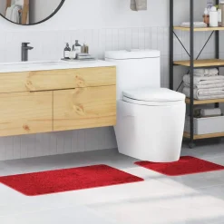 vidaXL Antislip Badmat Set 2 st Rood 50 x 50 cm PP