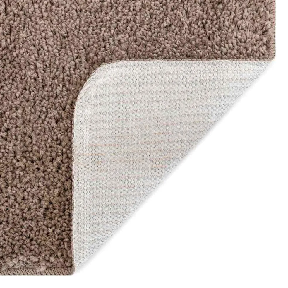 vidaXL Antislip Badmat Set 2 st Bruin 50 x 50 cm PP