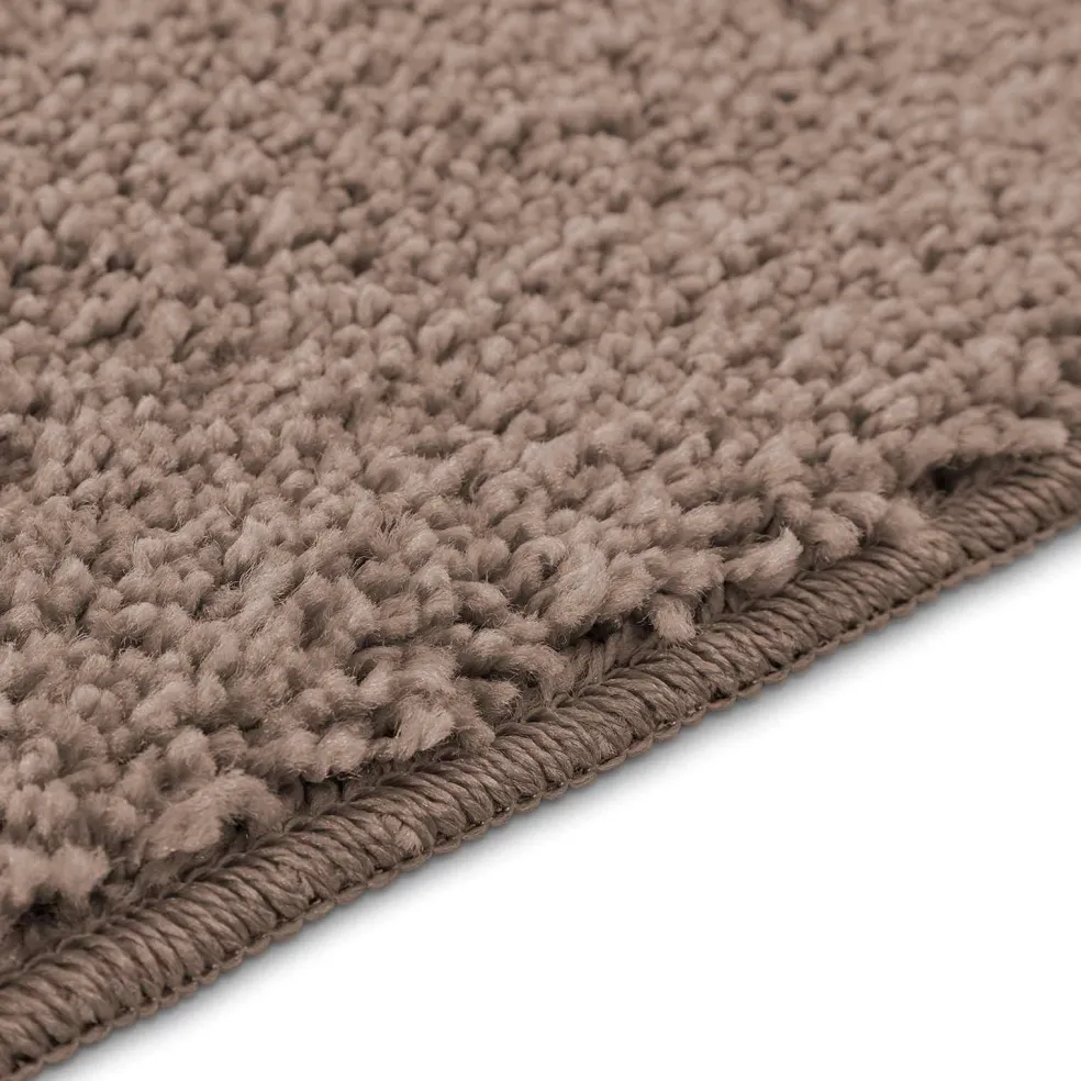 vidaXL Antislip Badmat Set 3 st Bruin 50 x 80 cm PP