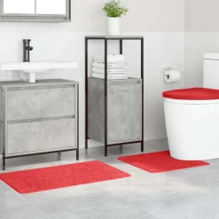 vidaXL Antislip Badmat Set 3 st Rood 50 x 80 cm PP