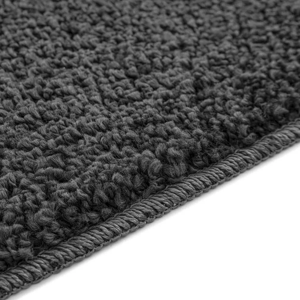 vidaXL Antislip Badmat Set 3 st Donkergrijs 50 x 80 cm PP