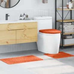 vidaXL Antislip Badmat Set 3 st Oranje 50 x 80 cm PP