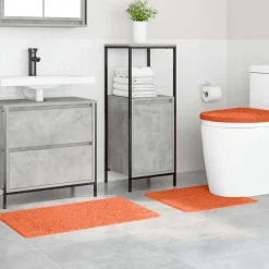 vidaXL Antislip Badmat Set 3 st Oranje 50 x 80 cm PP