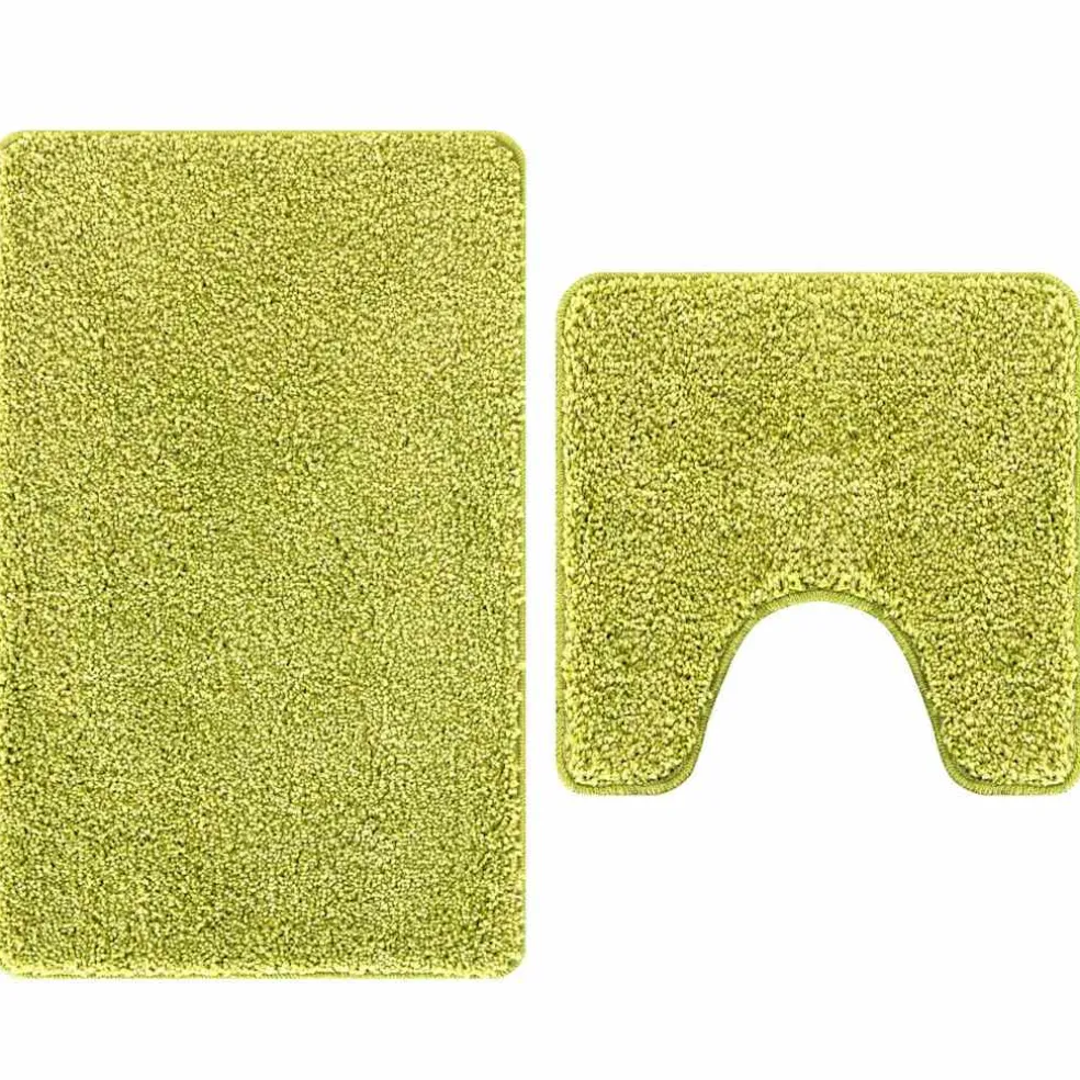 vidaXL Antislip Badmat Set 2 st Groen 50 x 50 cm PP