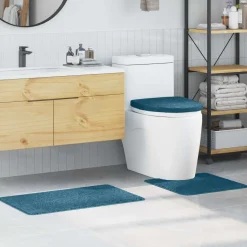 vidaXL Antislip Badmat Set 3 st Blauw 50 x 80 cm PP
