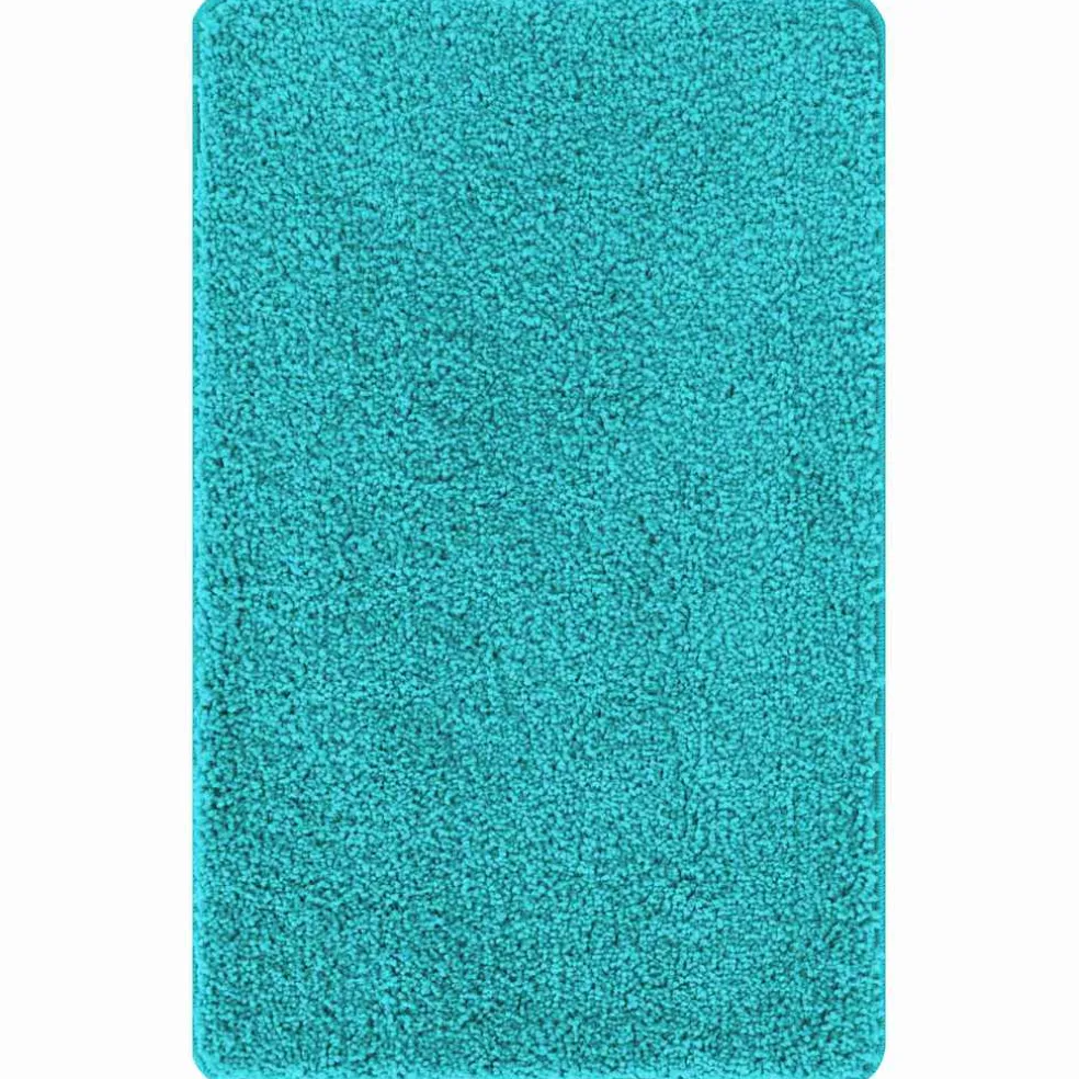 vidaXL Antislip Badmat Turquoise 50 x 80 cm PP