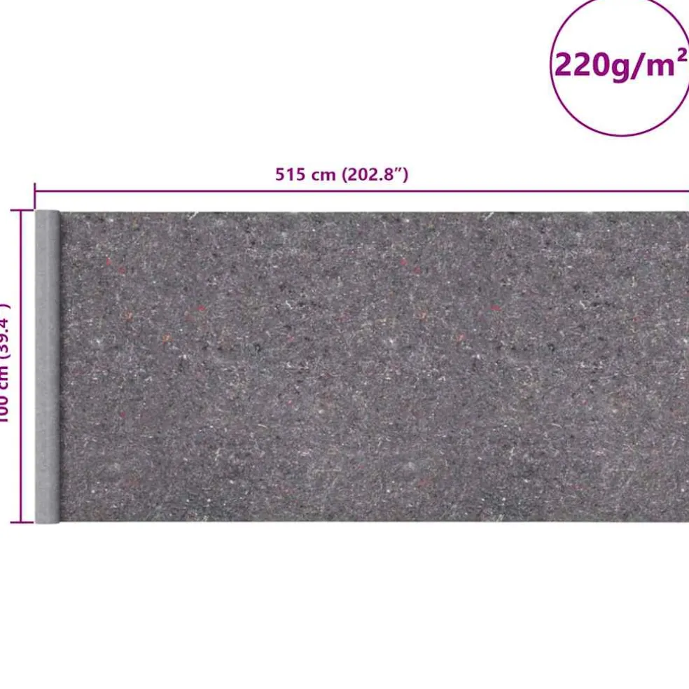 vidaXL Antislip schildersvlies 2 st 5 m 220 g/m² grijs