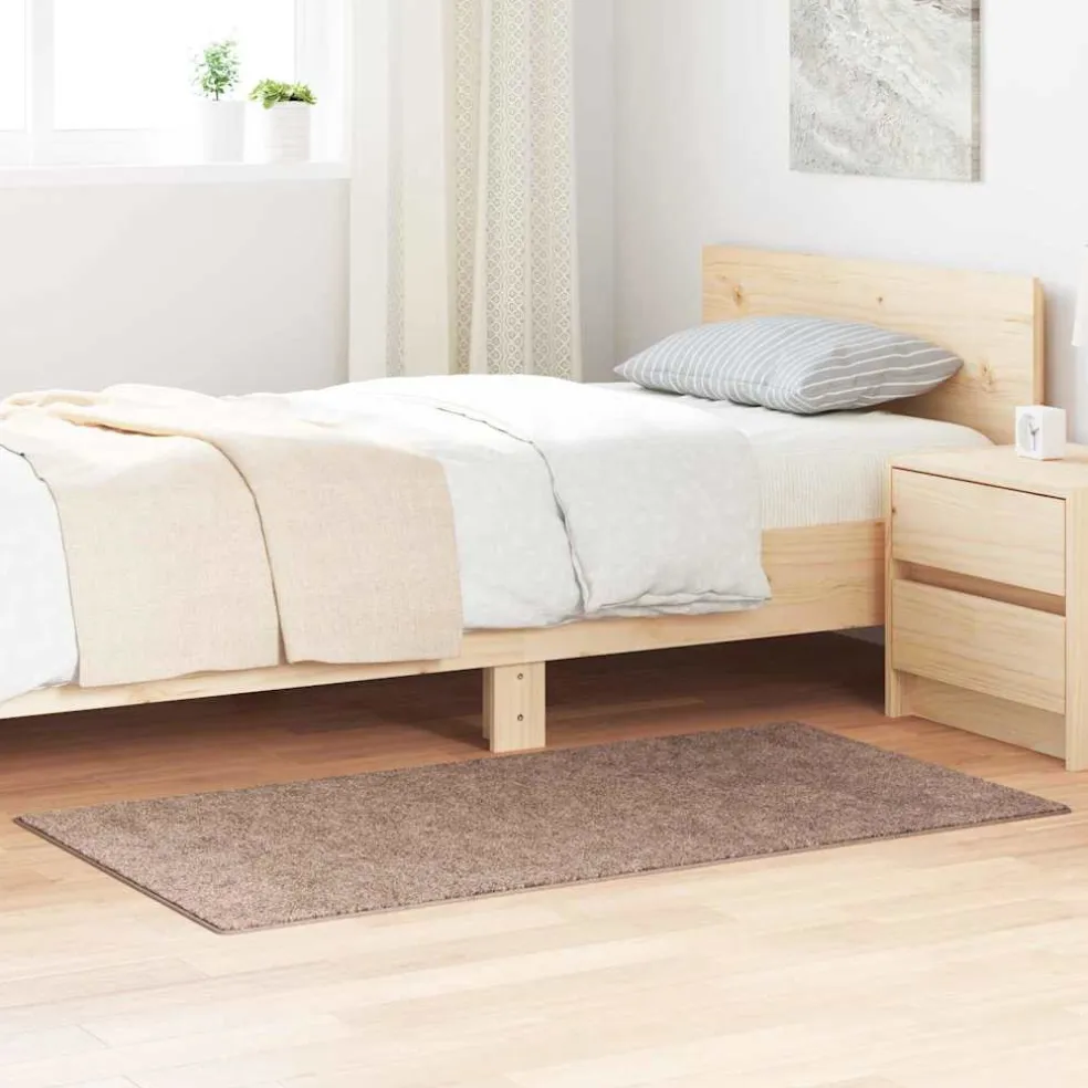 vidaXL Antislip Shaggy Tapijt Bruin 80 x 150 cm PP