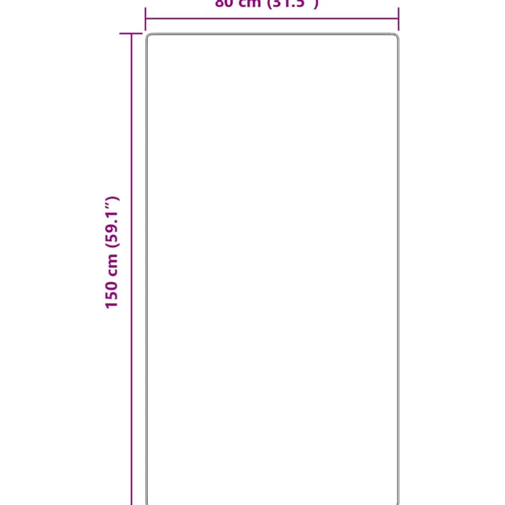 vidaXL Antislip Shaggy Tapijt Bruin 80 x 150 cm PP