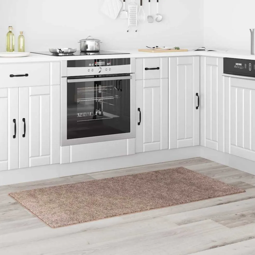 vidaXL Antislip Shaggy Tapijt Bruin 80 x 150 cm PP