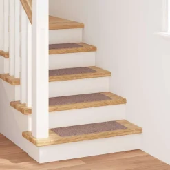 vidaXL Antislip Trapmatten 15 st 60 x 25 cm Lichtbruin PP Rechthoekig