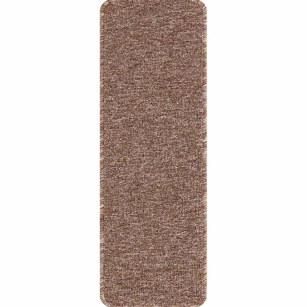 vidaXL Antislip Trapmatten 15 st 60 x 25 cm Bruin PP Rechthoekig