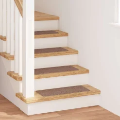 vidaXL Antislip Trapmatten 15 st 60 x 25 cm Bruin PP Rechthoekig