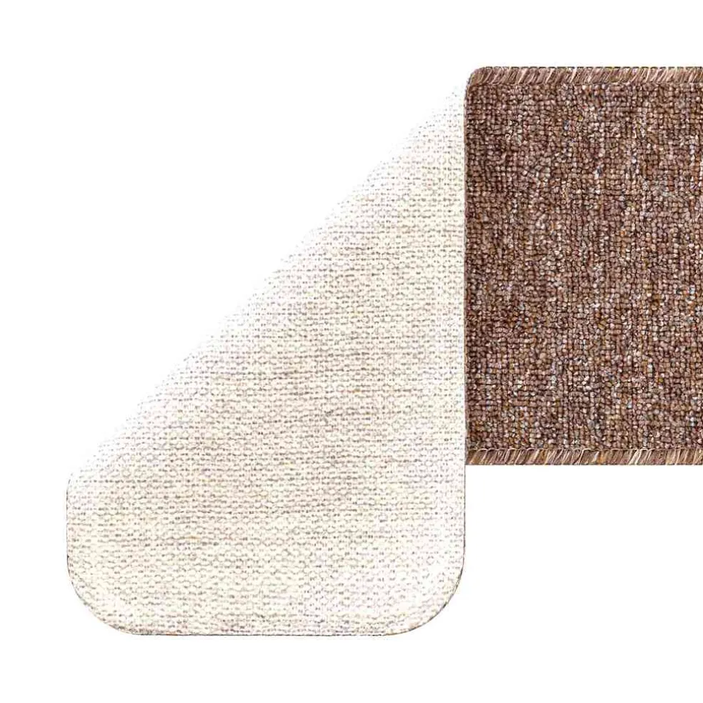 vidaXL Antislip Trapmatten 15 st 60 x 25 cm Bruin PP Rechthoekig