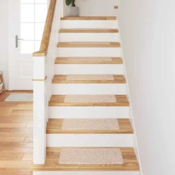 vidaXL Antislip Trapmatten 15 st 60 x 25 cm Crème PP Rechthoekig