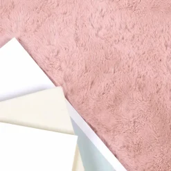 vidaXL Antislip vloerkleed van imitatie konijnenbont OLITE Roze