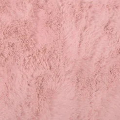 vidaXL Antislip vloerkleed van imitatie konijnenbont OLITE Roze