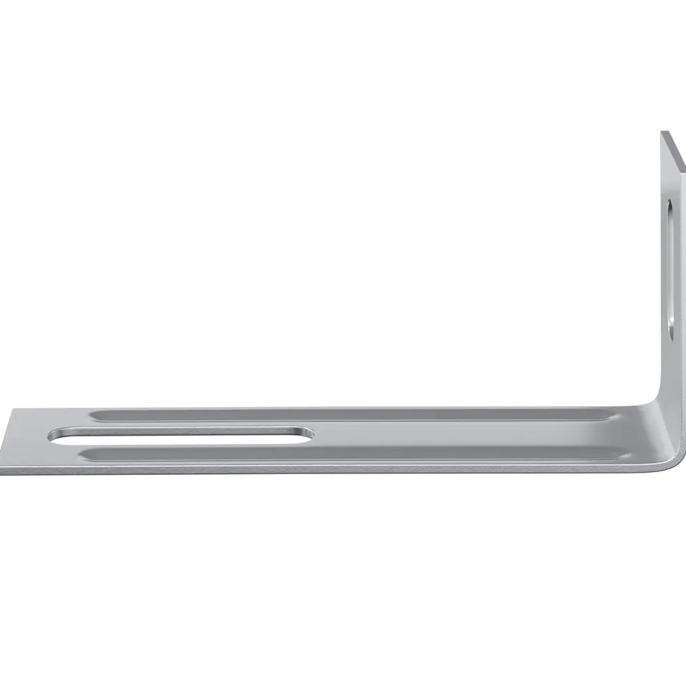 vidaXL Anti Tip Beugel 2 Zilver 74,5 x 15 x 32 mm IJzer