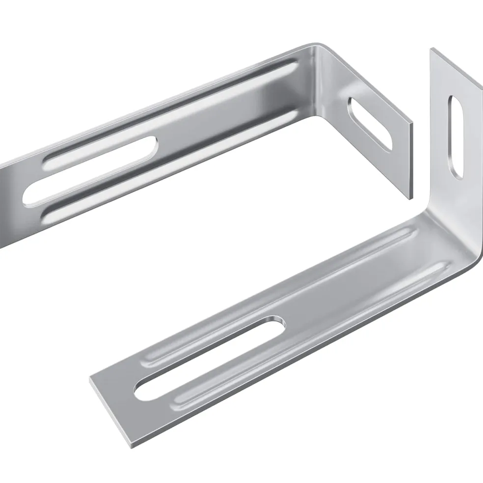 vidaXL Anti Tip Beugel 2 Zilver 74,5 x 15 x 32 mm IJzer