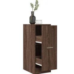 vidaXL Apothekerskast 30x41x77,5 cm bewerkt hout bruin eikenkleurig