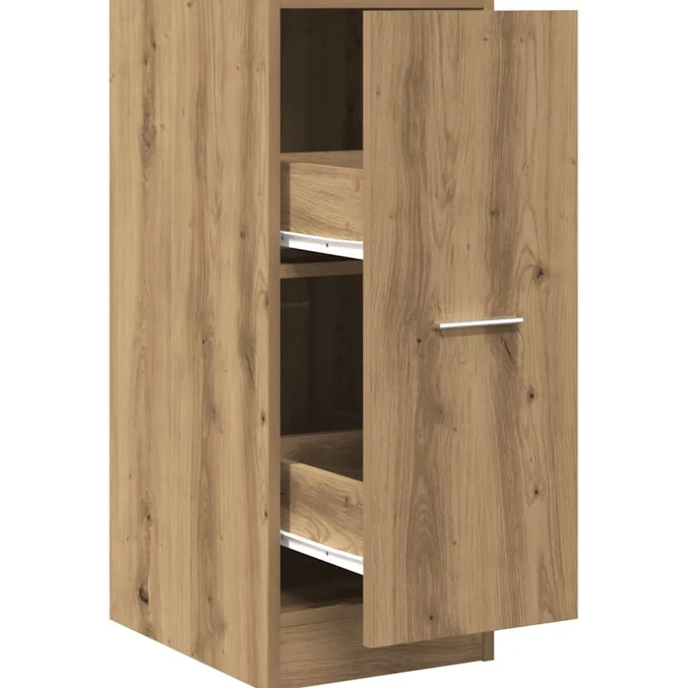 vidaXL Apothekerskast 30x41x77,5 cm bewerkt hout artisanaal eikenkleur