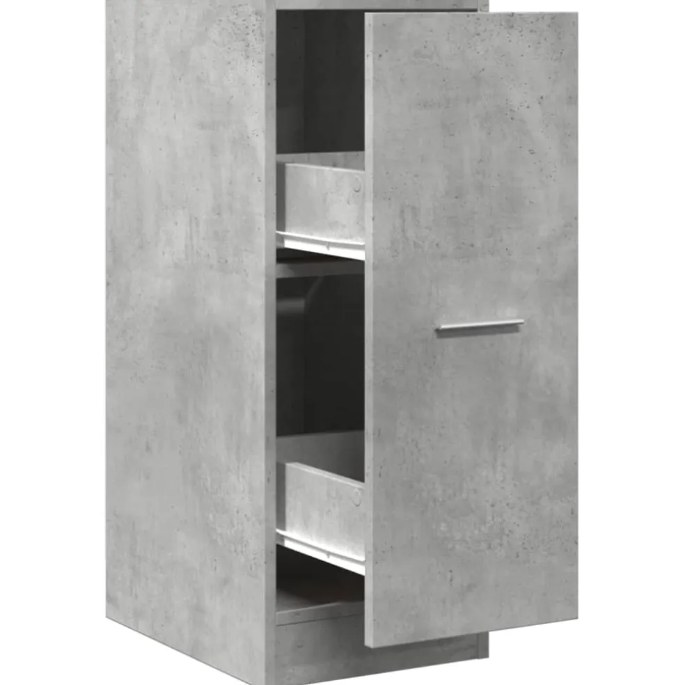 vidaXL Apothekerskast 30x41x77,5 cm bewerkt hout betongrijs