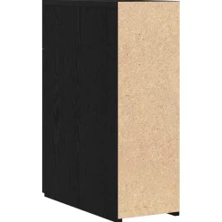 vidaXL Apothekerskast 20 x 45,5 x 60 cm Bewerkt hout Zwart Eiken