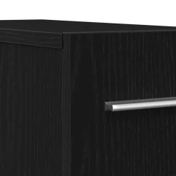 vidaXL Apothekerskast 20 x 45,5 x 60 cm Bewerkt hout Zwart Eiken
