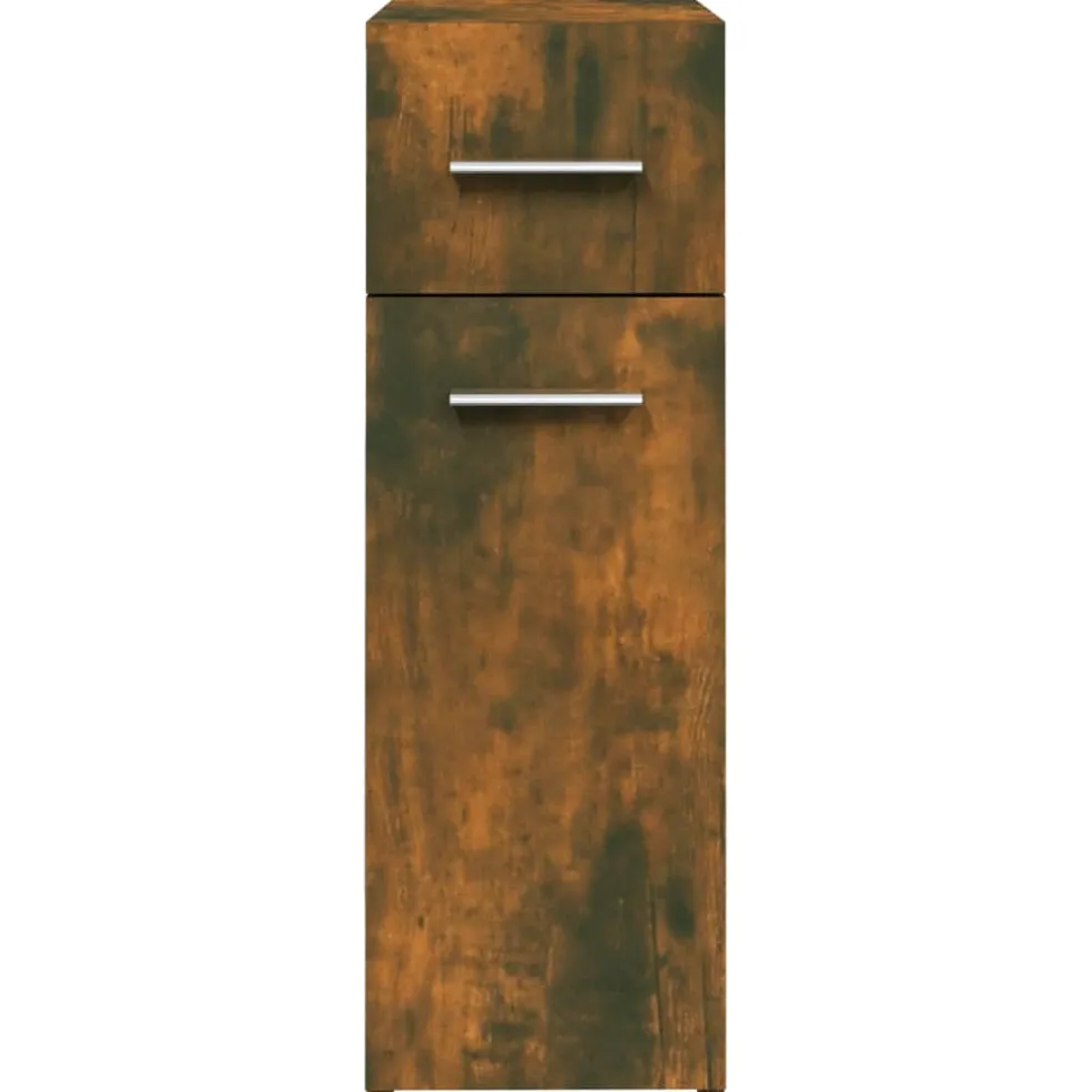 vidaXL Apothekerskast 20x45,5x60 cm bewerkt hout gerookt eikenkleurig