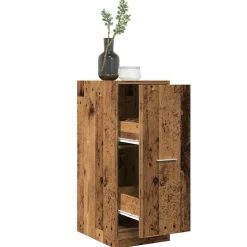 vidaXL Apothekerskast 30x41x77,5 cm bewerkt hout oud houtkleurig