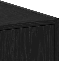 vidaXL Apothekerskast Zwart Eiken 30x41x144,5 cm Bewerkt Hout
