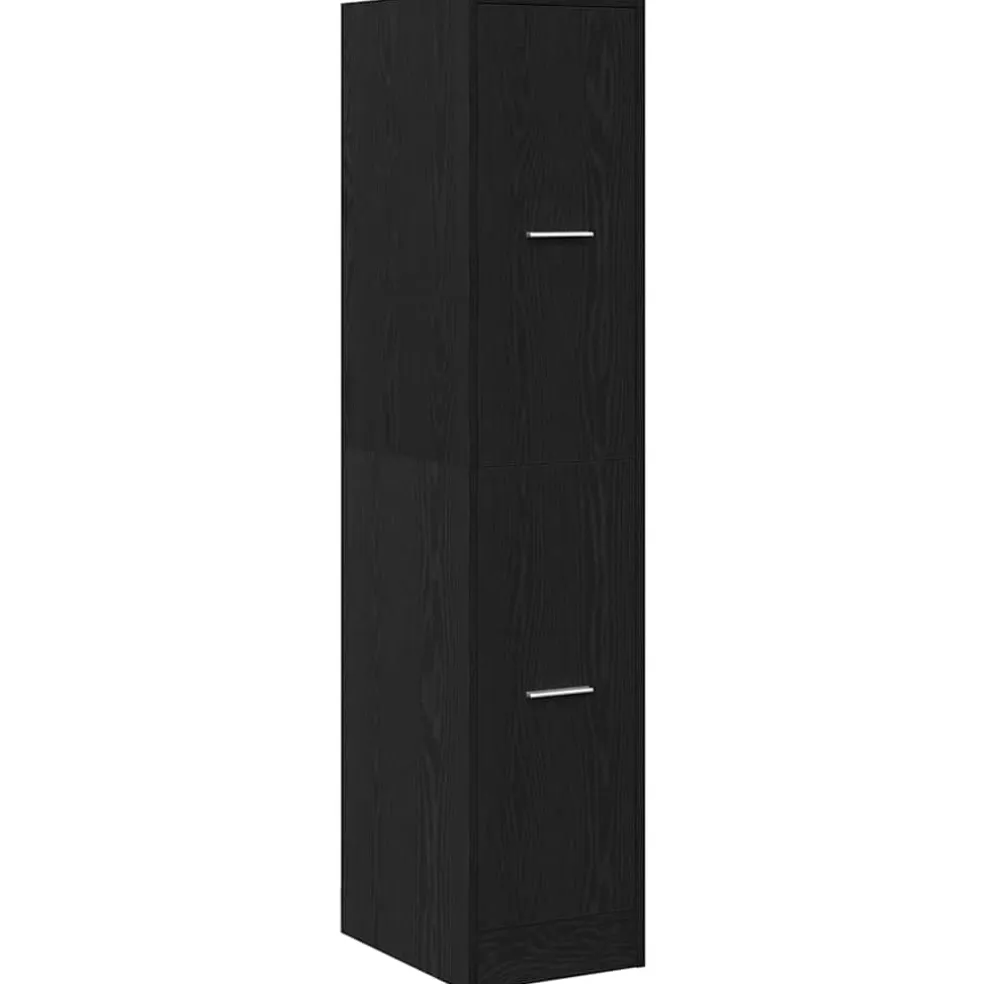 vidaXL Apothekerskast Zwart Eiken 30x41x144,5 cm Bewerkt Hout