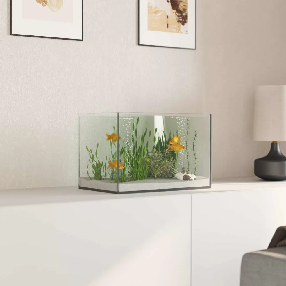 vidaXL Aquarium met opslag Doorzichtig 30 x 20 x 20 cm Glas