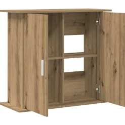 vidaXL Aquariumstandaard Artisan Eikenhout 81x36x73 cm Bewerkt Hout