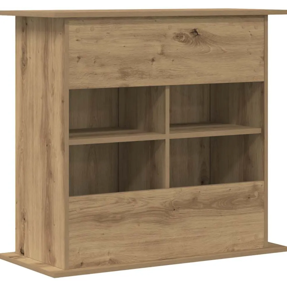 vidaXL Aquariumstandaard Artisan Eikenhout 81x36x73 cm Bewerkt Hout