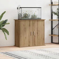 vidaXL Aquariumstandaard Artisan Eikenhout 81x36x73 cm Bewerkt Hout