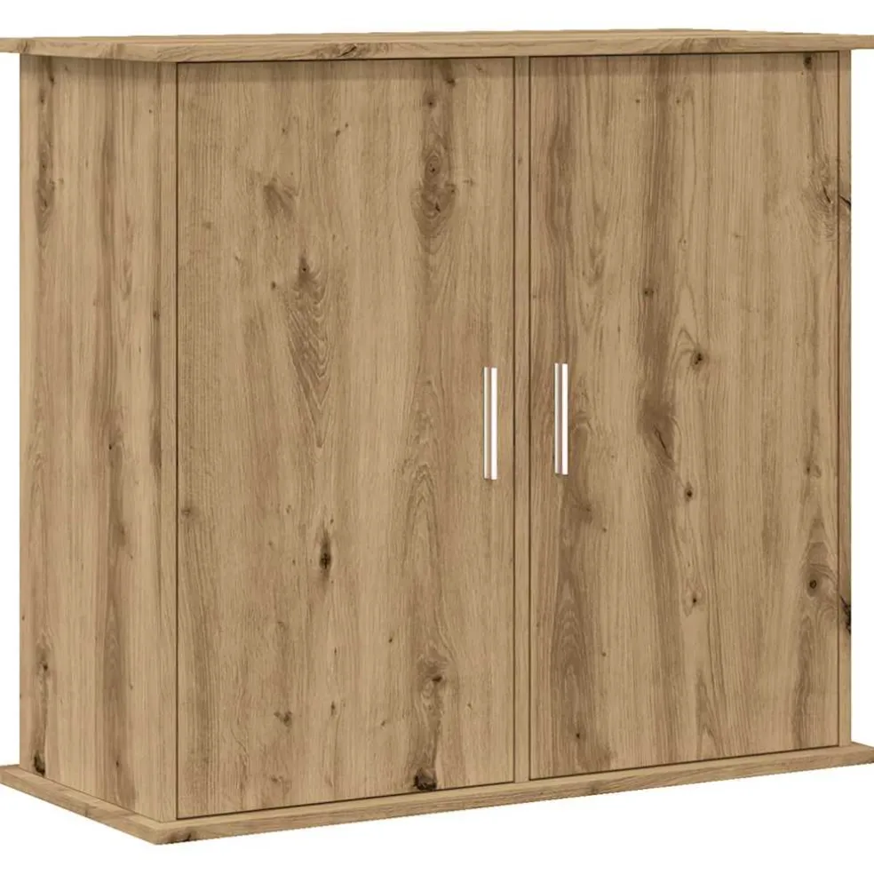 vidaXL Aquariumstandaard Artisan Eikenhout 81x36x73 cm Bewerkt Hout