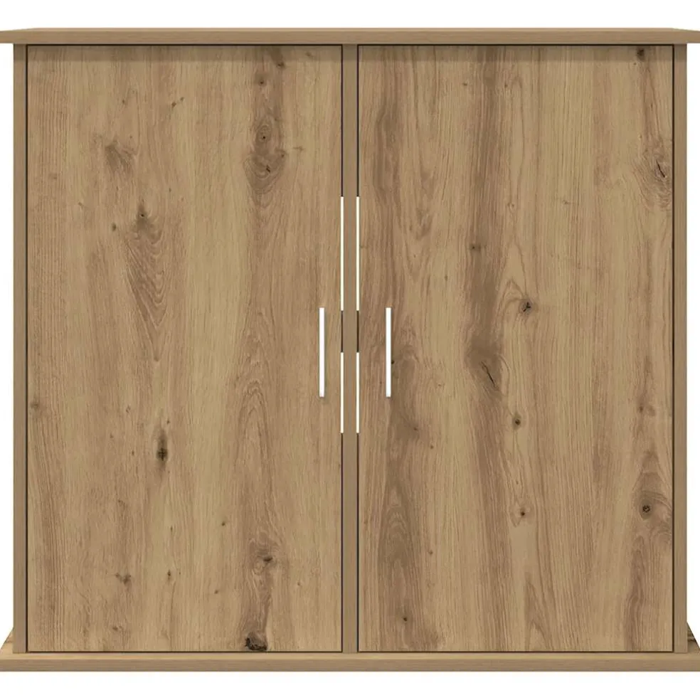 vidaXL Aquariumstandaard Artisan Eikenhout 81x36x73 cm Bewerkt Hout