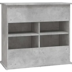 vidaXL Aquariumstandaard Betongrijs 81x36x73 cm Bewerkt hout