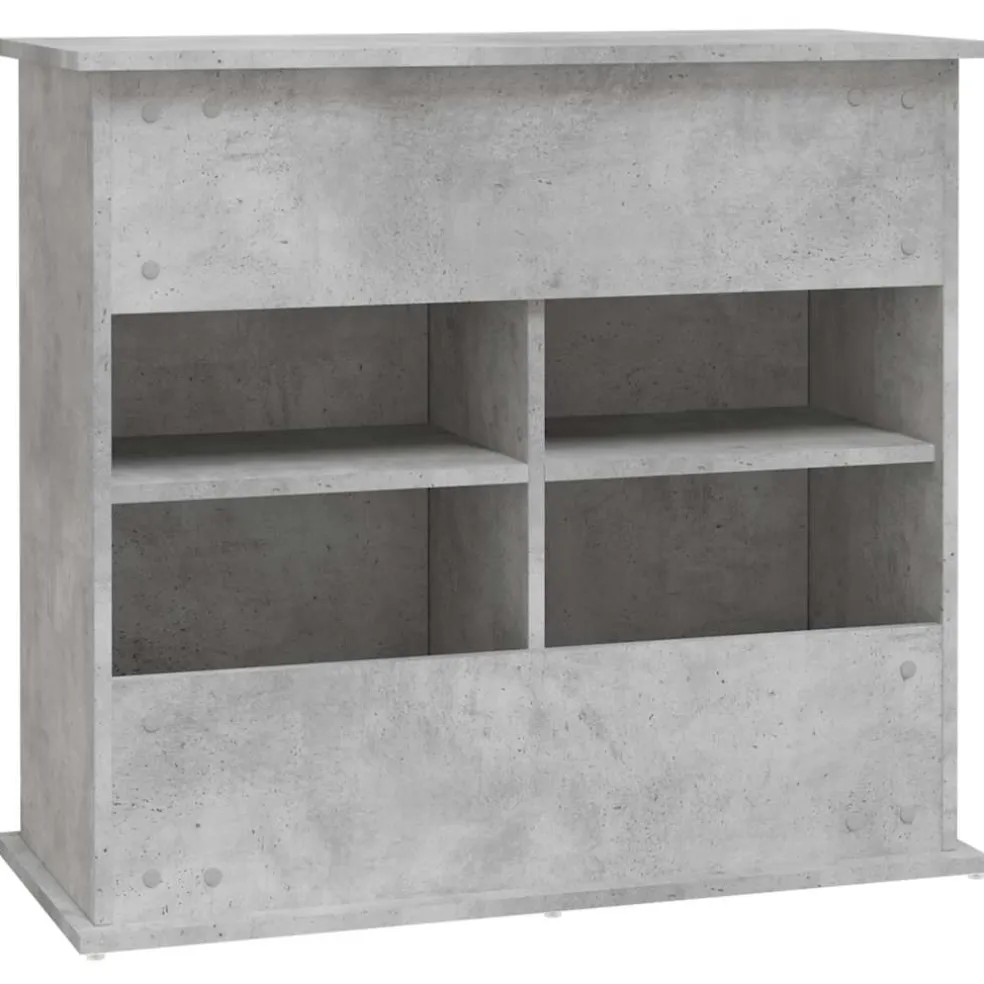 vidaXL Aquariumstandaard Betongrijs 81x36x73 cm Bewerkt hout