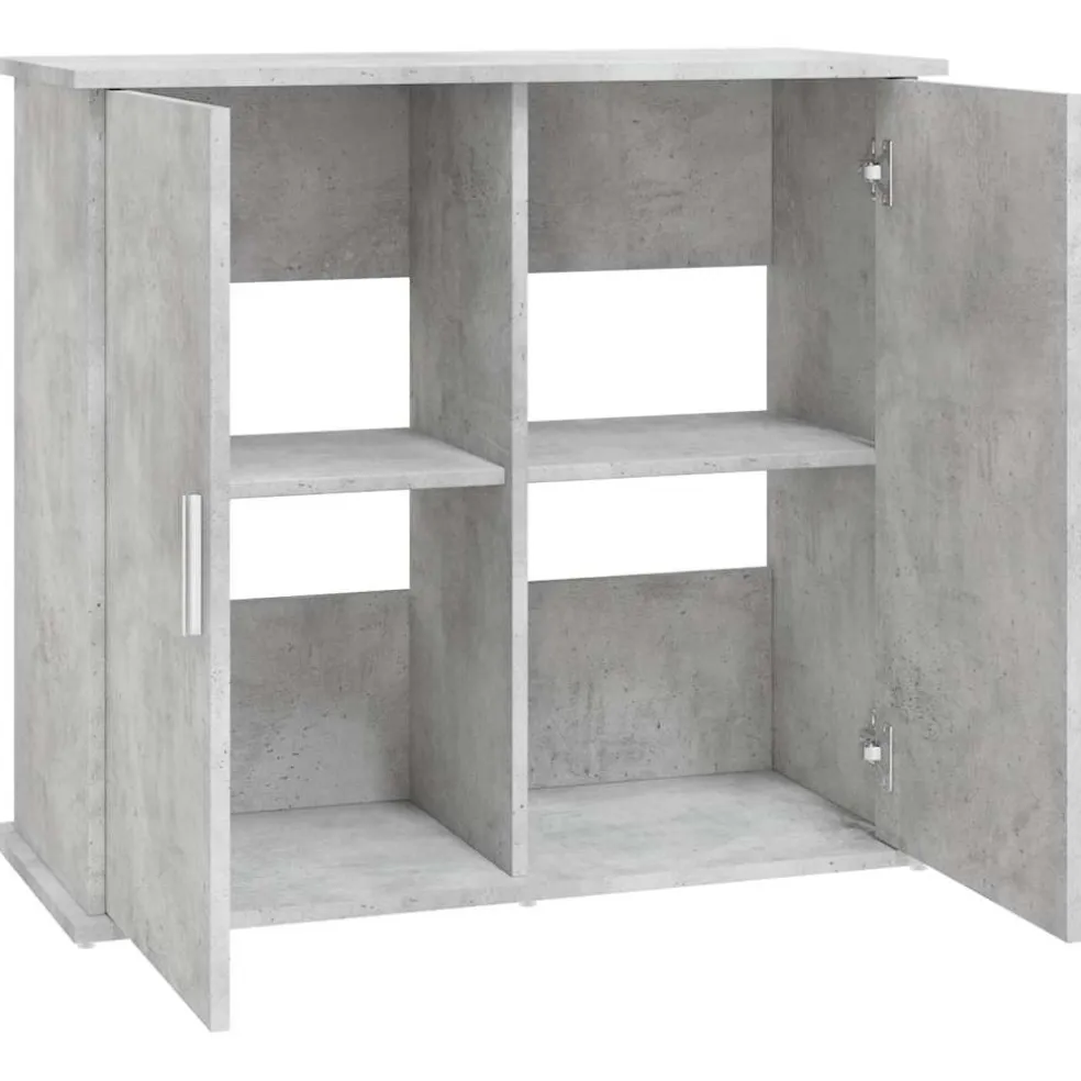 vidaXL Aquariumstandaard Betongrijs 81x36x73 cm Bewerkt hout