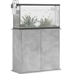 vidaXL Aquariumstandaard Betongrijs 81x36x73 cm Bewerkt hout
