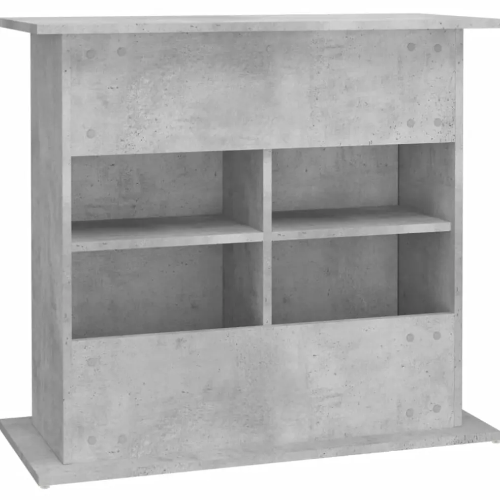 vidaXL Aquariumstandaard Betongrijs 81x36x73 cm Bewerkt hout