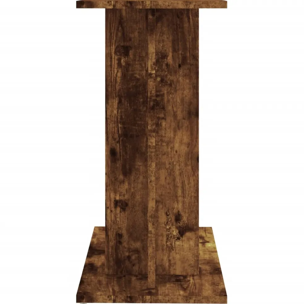 vidaXL Aquariumstandaard Gerookt Eikenhout 60x30x60 cm Bewerkt Hout