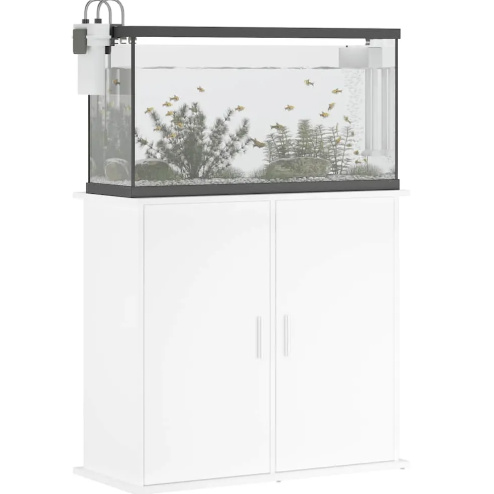 vidaXL Aquariumstandaard 81x36x73 cm bewerkt hout wit