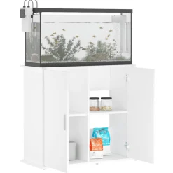 vidaXL Aquariumstandaard 81x36x73 cm bewerkt hout wit
