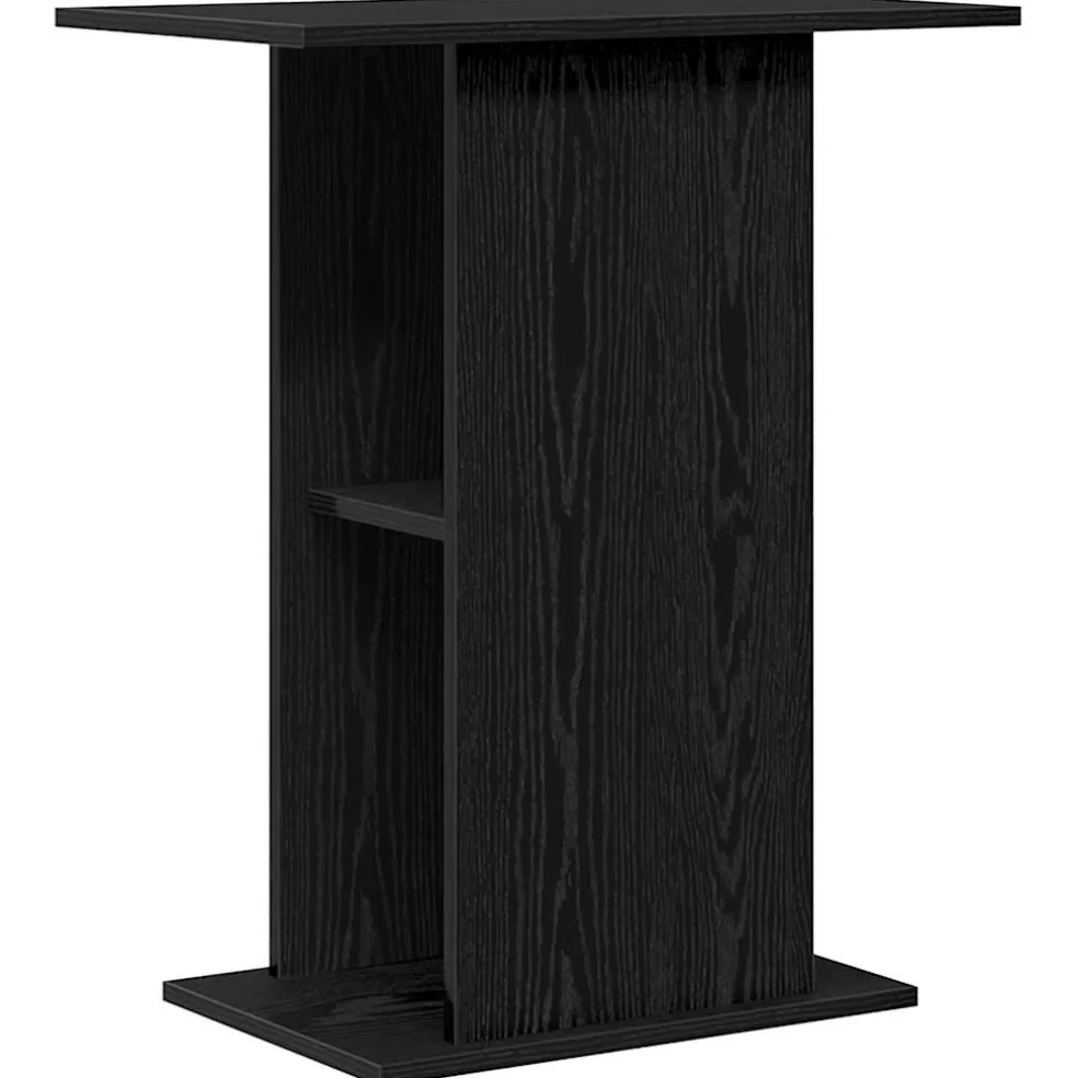 vidaXL Aquariumstandaard 60,5x36x72,5 cm spaanplaat zwart eikenkleurig
