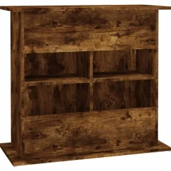 vidaXL Aquariumstandaard 81x36x73 cm bewerkt hout gerookt eikenkleurig