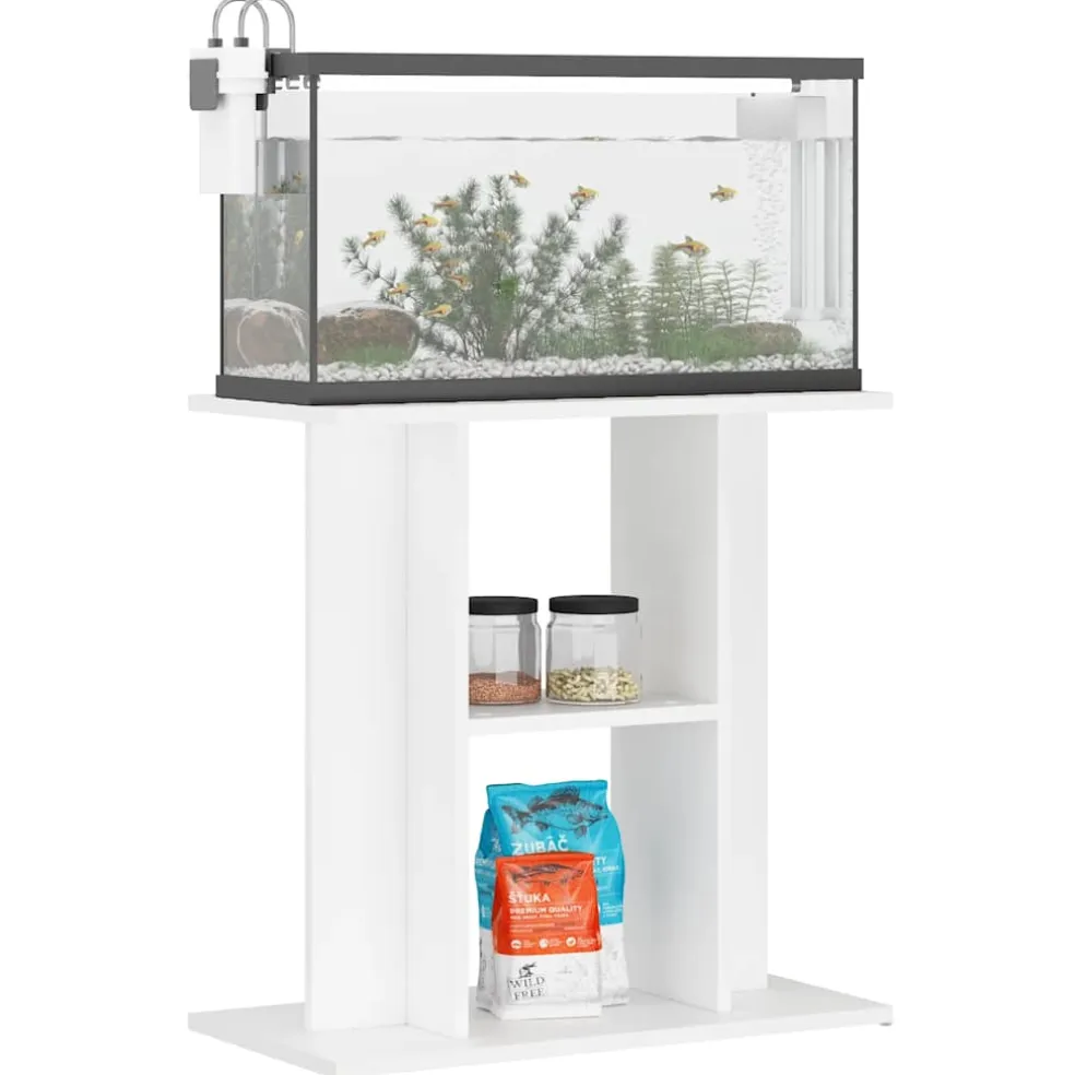 vidaXL Aquariumstandaard 60x30x60 cm bewerkt hout wit